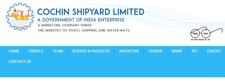 Cochin Shipyard Limited Vacancy 2023